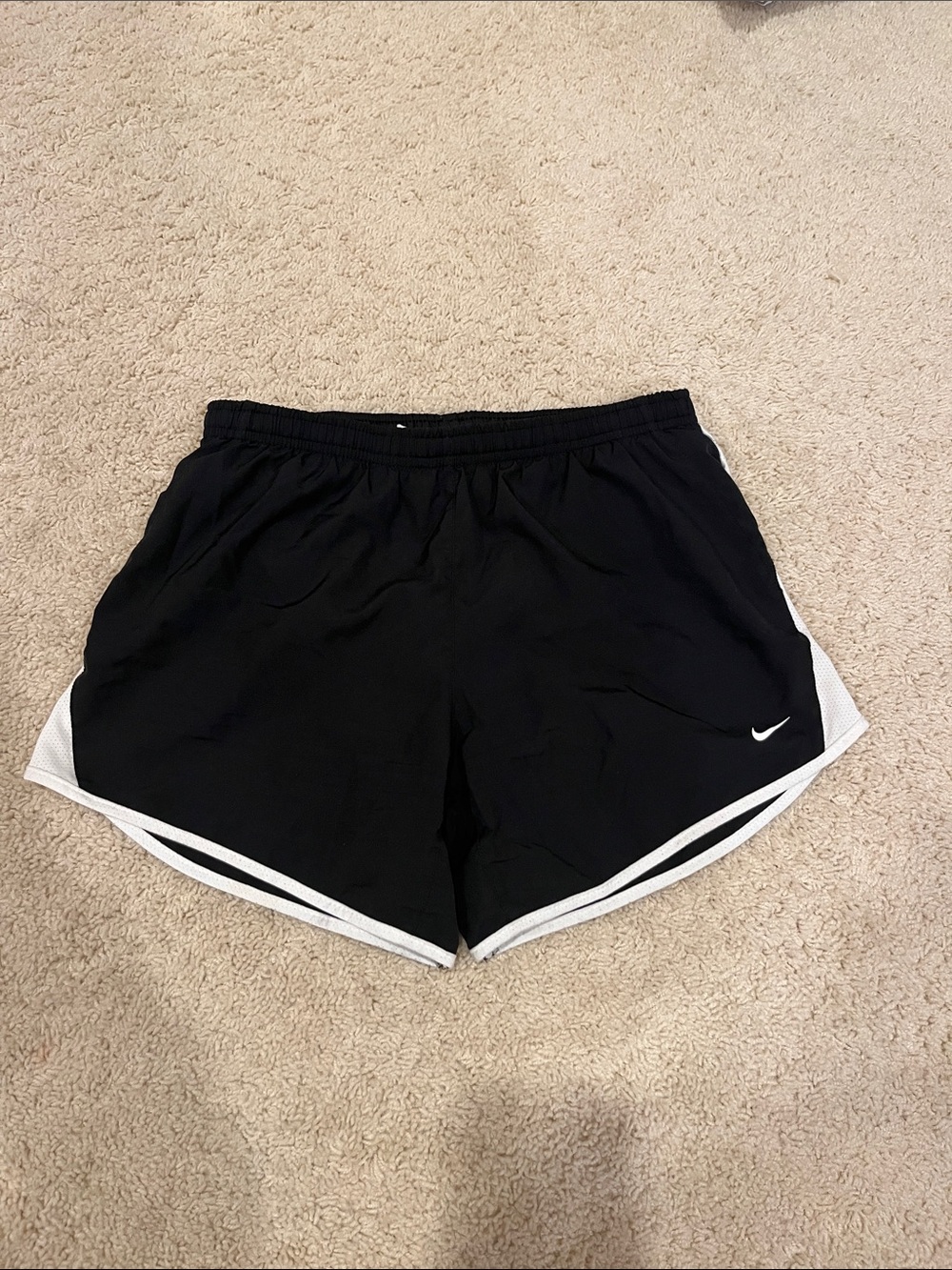 Nike Black Athletic Shorts with White Trim